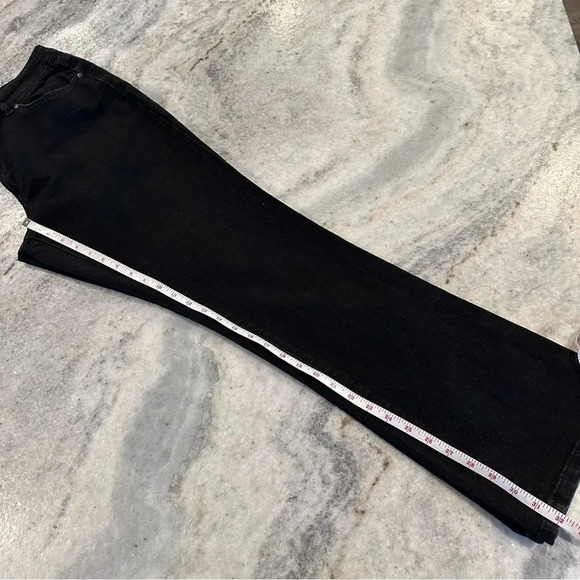 Style & Co Denim Curvy Modern Boot Black Denim with Bedazzled Pockets Size 12 - Picture 10 of 11